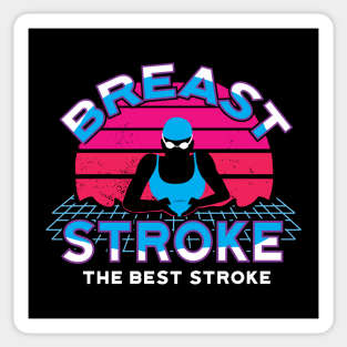 Girls Retro Breaststroke Fan 2 Girls Swim Gift Sticker